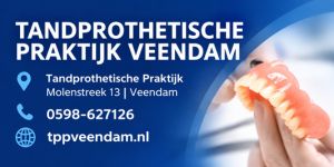 Logo-banner Tandprothetische Praktijk Veendam