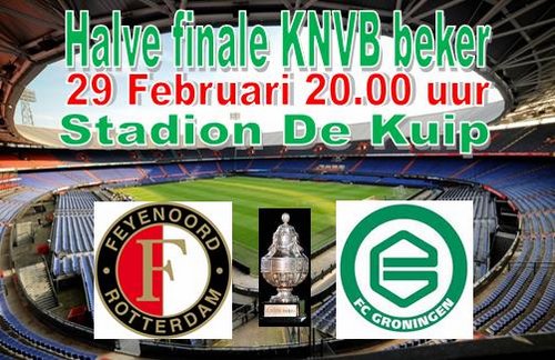 Uitvak Halve finale Feyenoord - FC Groningen in mum van tijd uitverkocht 
