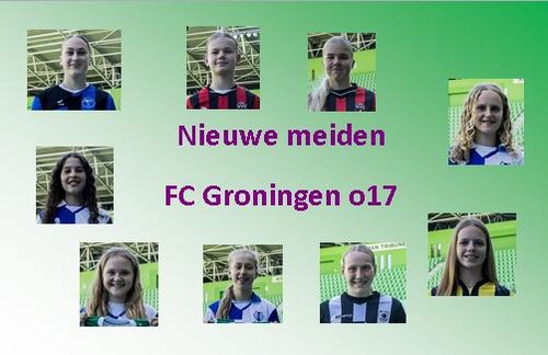 Nieuwe meiden voor de vrouwen o17 FC Groningen