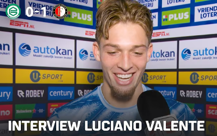 Feyenoord wiegerde interview Luciano Valente bij RTV Noord