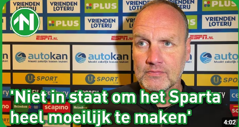 Interviews na FC Groningen - Sparta Rotterdam plus een samenvatting