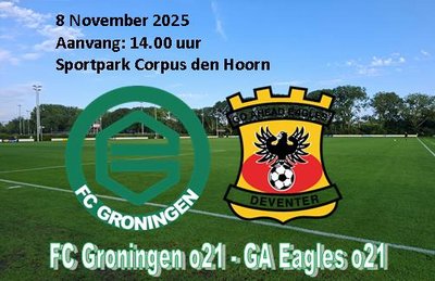 FC Groningen onder 21 doet weer goede zaken vandaag ..... met foto's en video