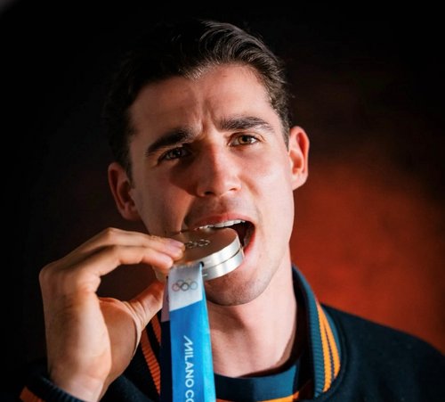 Huldiging Olympische medaillewinnaar Jenning de Boo in Euroborg.