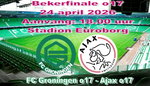 FC Groningen o17 speelt bekerfinale in Euroborg